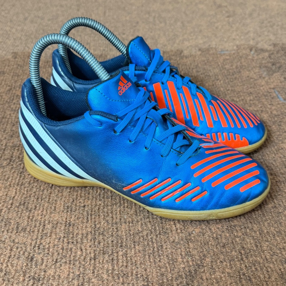 Adidas Predator Predito LZ IN Indoor Soccer Shoes Blue Orange Kids 4.5 ART V2212